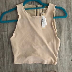 Alice and olivia two piece beige outfit